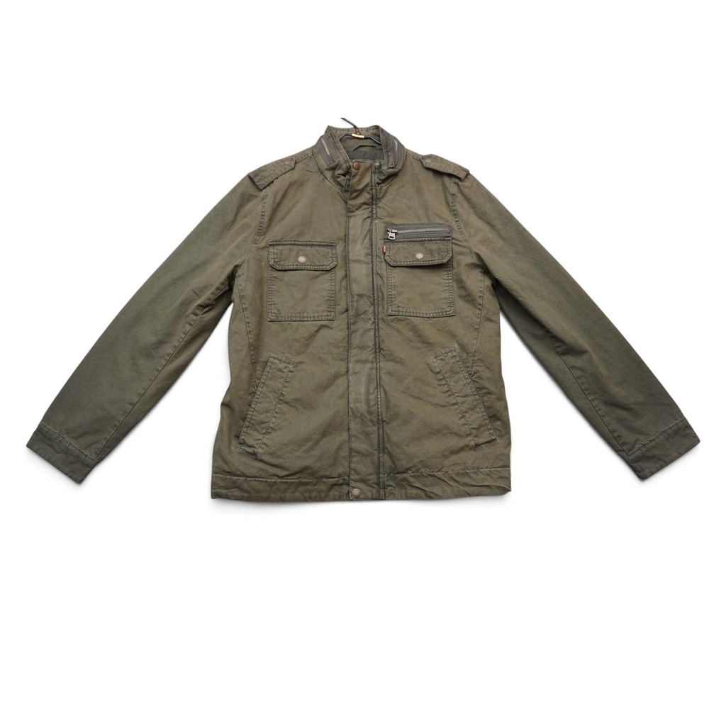 Levi Field Jacket Mens Size M Olive Green NWT Military Utility Quilted Lining